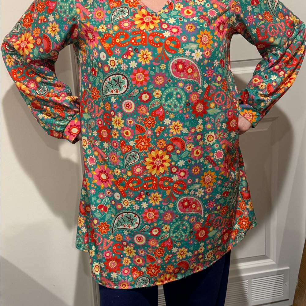 Floral Paisley Women's Hippie Spring BOHO dress size 2x